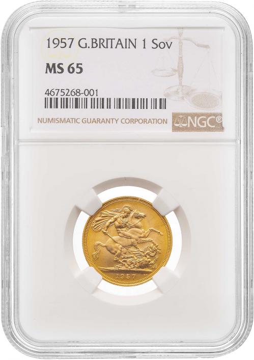 1957 Gold Elizabeth II Sovereign - NGC Graded | Chards