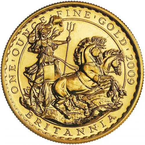 2009 1 oz Gold Britannia Bullion Coin reverse
