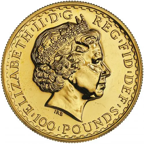 2008 1 oz Gold Britannia Bullion Coin obverse