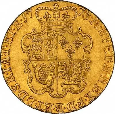 1773 Gold Guinea Reverse Design Crowned Shield of arms