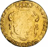 1773 Gold Guinea Reverse Design featuring Crowned Shield of arms 