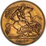 1907 Gold Half Sovereign Edward VII London