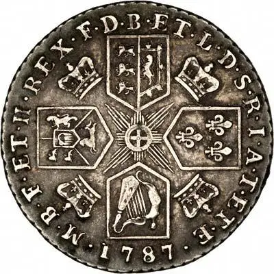 Reverse of 1787 George III Silver Shilling