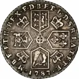 Reverse of 1787 George III Silver Shilling
