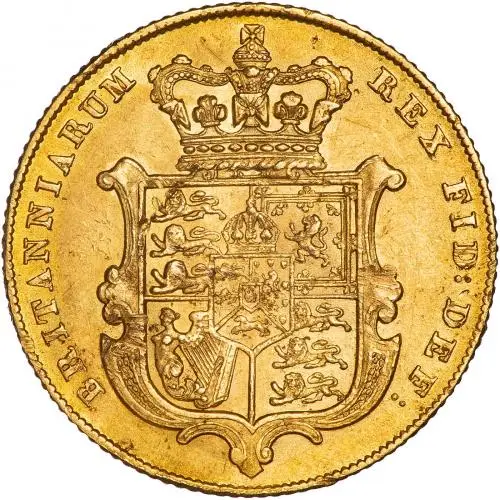 1826 Gold Sovereign George IV Coin Single Graded aVF gVF reverse Damaged 