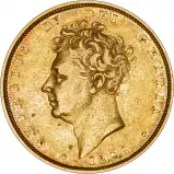 1826 Gold Sovereign Crowned Shield of the Royal Arms George IV Obverse graded aVF 