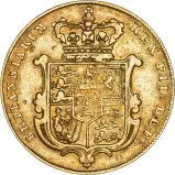 1826 Gold Sovereign Crowned Shield of the Royal Arms George IV Reverse graded gFine