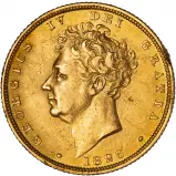 1826 Gold Sovereign George IV Coin Single Graded aVF gVF obverse Damaged 