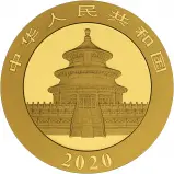 2020 Gold Bullion Ungraded 30 Gram Panda Coin Single China People's Bank of China obverse