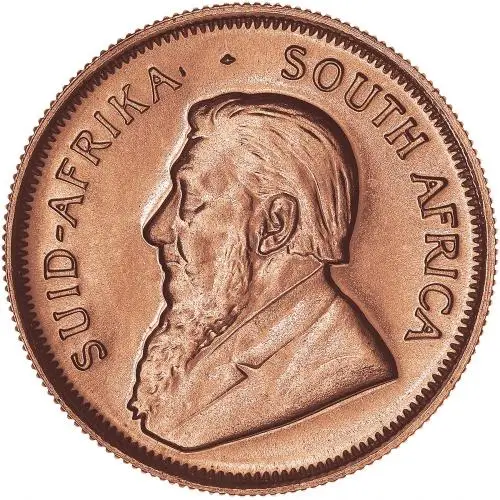 1980 Krugerrand 0.25 oz Gold Bullion Coin obverse chards image crop