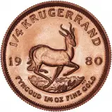1980 Krugerrand 0.25 oz Gold Bullion Coin