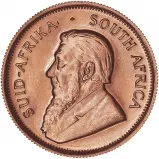 1980 Krugerrand 0.25 oz Gold Bullion Coin obverse chards image crop