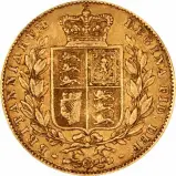 1848 Gold Full Sovereign Victoria London Mint Reverse Crowned Shield Back
