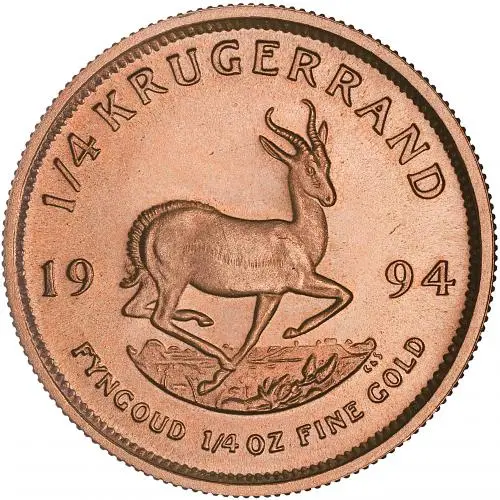 1994 Gold Krugerrand 0.25 oz Bullion Coin reverse