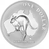 2000 Silver Australian Mint 1 Ounce Kangaroo  Pre-owned Coin 