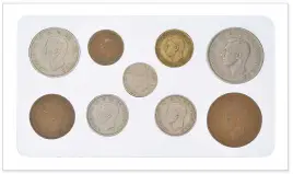 1950 George VI Base Metal 9-Coin Set 