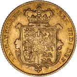 1828 Gold Half Sovereign George IV London Mint 