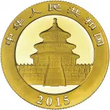2015 Gold Panda 0.25 oz Bullion Coin Pre-Owned obverse image