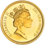 1988 Gold Proof Full Sovereign Elizabeth II Coin Without Box Without Cert obverse
