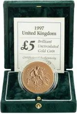 1997 Quintuple Sovereign Gold Brilliant Uncirculated Coin