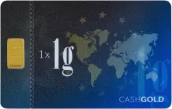 1g Minted Gold Bullion Bar CASHGOLD Karatbar Nadir - Pre-Owned