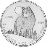 2006 Timber Wolf 0.5 oz Silver Coin