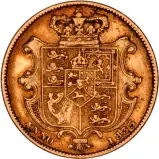 1835 Gold Full Sovereign William IV Shield London Reverse
