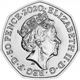 2020 Tales of the Earth: The Dinosauria Collection - Megalosaurus B.U. 50 Pence Coin obverse