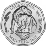 2020 Tales of the Earth: The Dinosauria Collection - Iguanodon B.U. 50 Pence Coin