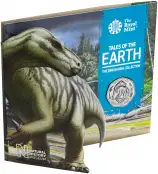 2020 Tales of the Earth: The Dinosauria Collection - Iguanodon B.U. 50 Pence Coin side view