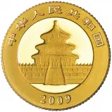 2009 Gold Panda 0.05oz Bullion Coin obverse panda