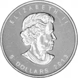 2013 Silver Reverse Proof 1 Ounce Maple Snake Privy Mark  Coin Single Canada Royal Canadian Mint obverse