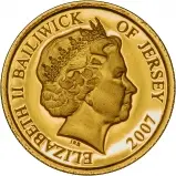 2007 Jersey Gold Proof £1 Princess Diana Coin Obverse
