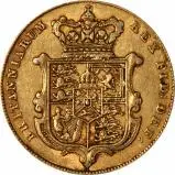 1825 Gold Full Sovereign George IV London Bare Head Reverse 