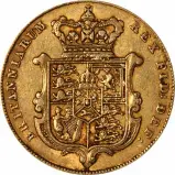 1825 Gold Full Sovereign George IV London Bare Head Reverse 