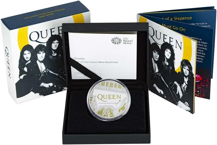 2020 Queen - Music Legends 1 oz Silver Proof in box