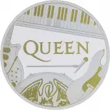 2020 Queen - Music Legends 1 oz Silver Proof reverse