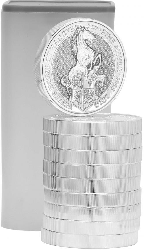 2020 White Horse of Hanover Queen's Beasts 2oz Silver Coin