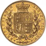 1838 Gold Full Sovereign Victoria First Shield Reverse Jean Baptiste Merlen Reverse VF