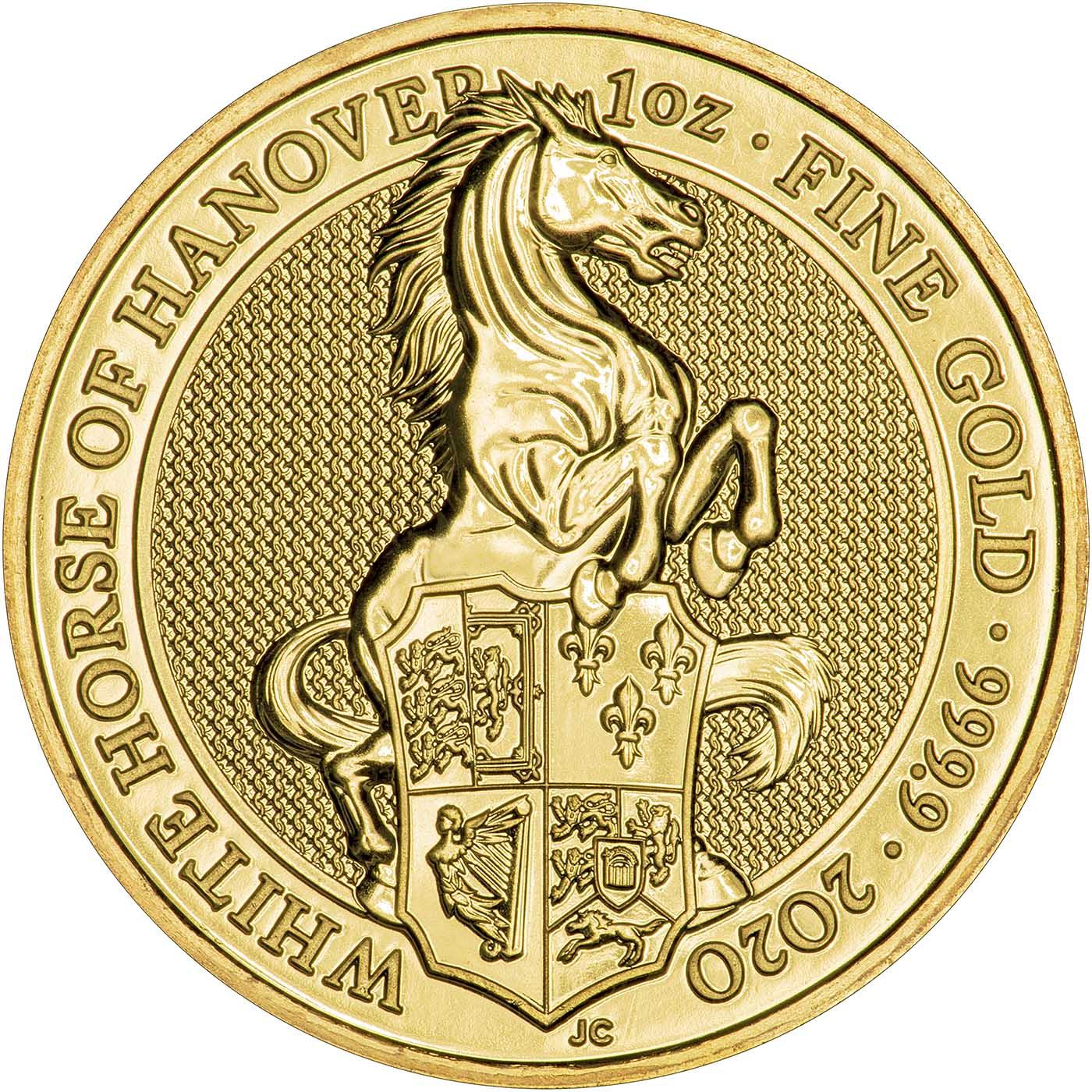 2020 Horse of Hanover Queen's Beasts Gold 1oz Bullion Coin