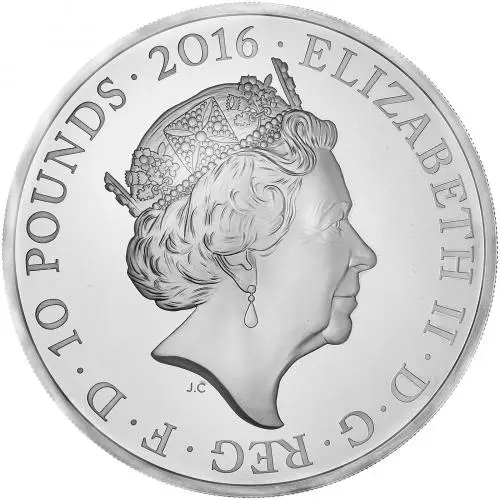 2016 Elizabeth II 90th Birthday Silver Proof 5 oz Coin obverse