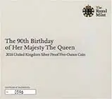 2016 5 oz UK Coin £10 Proof The Queen's 90th Birthday 20883