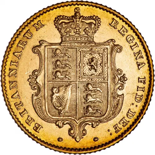 1843 Gold Better Than Bullion Half Sovereign Victoria Coin Single Collectable United Kingdom The Royal Mint reverse