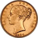 1844 Gold Full Sovereign Victoria London Mint