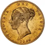1848 Gold Half Sovereign Victoria Young Head Shield London obverse chards image crop2