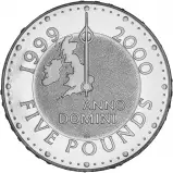 1999 Silver Proof Millennium £5 Coin reverse