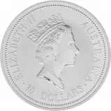 1998 Silver Bullion Ungraded 1 Kilogram Kookaburra Coin Single Australia Perth Mint obverse