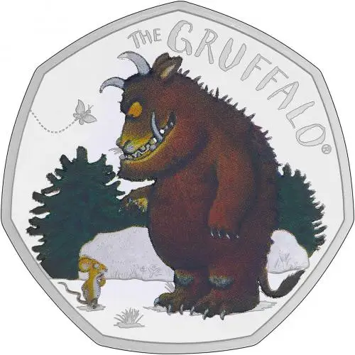 The Gruffalo and the Mouse Silver Proof 50p Reverse