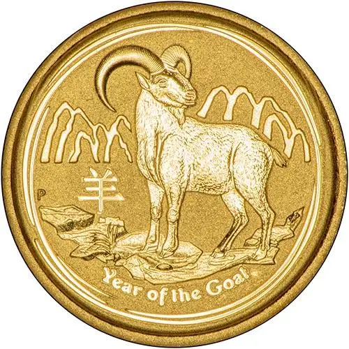 2015 0.05 oz Gold Coin Lunar Year of the Goat Perth Mint Bullion 25100