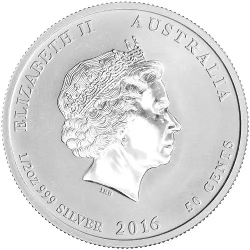 2016 Silver Bullion 0.5 Ounce Lunar Year of the Monkey Coloured Coin Without Capsule - Perth Mint obverse
